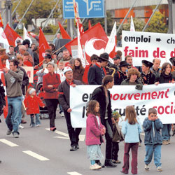 Malgr les enjeux des prochaines votations, les Lausannois nont pas t trs nombreux  descendre dans la rue. 	Chris Blaser